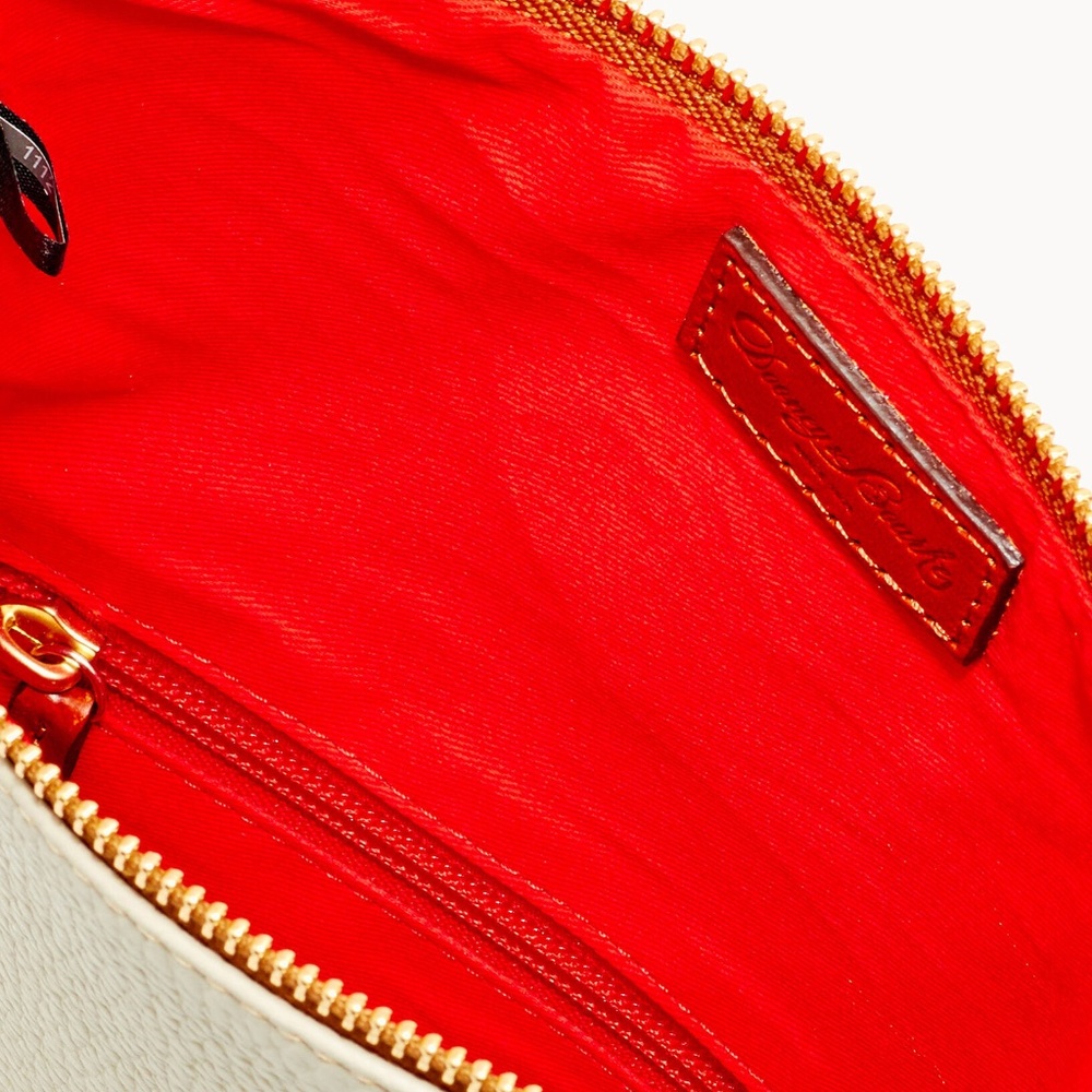 Dooney & Bourke Pebble Grain Foldover Zip Crossbody - Bone - Picture 4 of 5